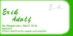 erik adolf business card